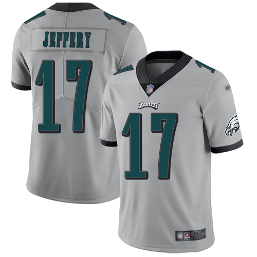 Men Philadelphia Eagles #17 Alshon Jeffery Limited Silver Inverted Legend NFL Jersey Football